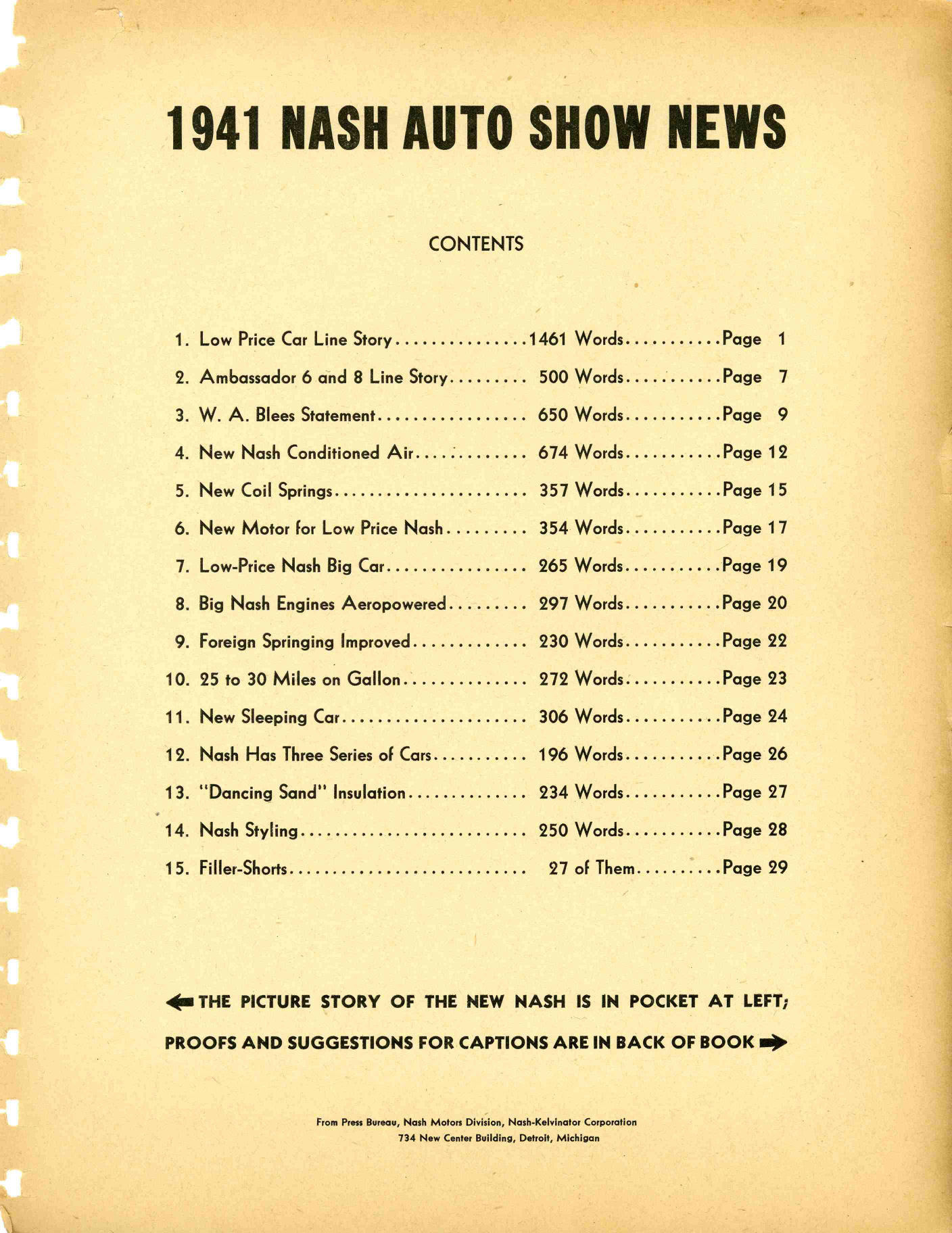 1941 Nash Press Kit Page 92